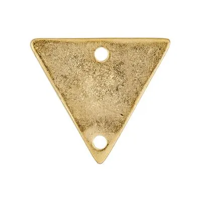 17mm Satin Gold Triangle Pewter Link