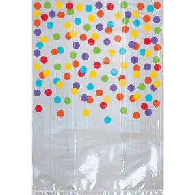 25 Pack Rainbow Dots Mini Cello Bags
