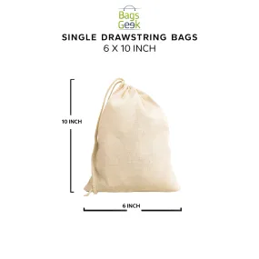 6x10 Inch Single Drawstring Bags