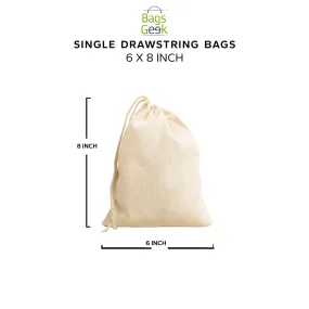 6x8 inches Single Drawstring Bags