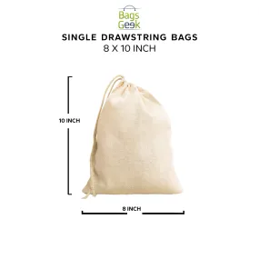 8x10 Inches Single Drawstring Bags