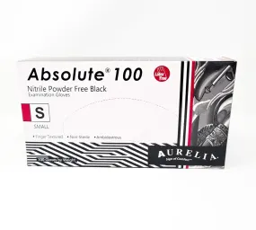 Absolute 100 Nitrile Powder Free Black Gloves Small