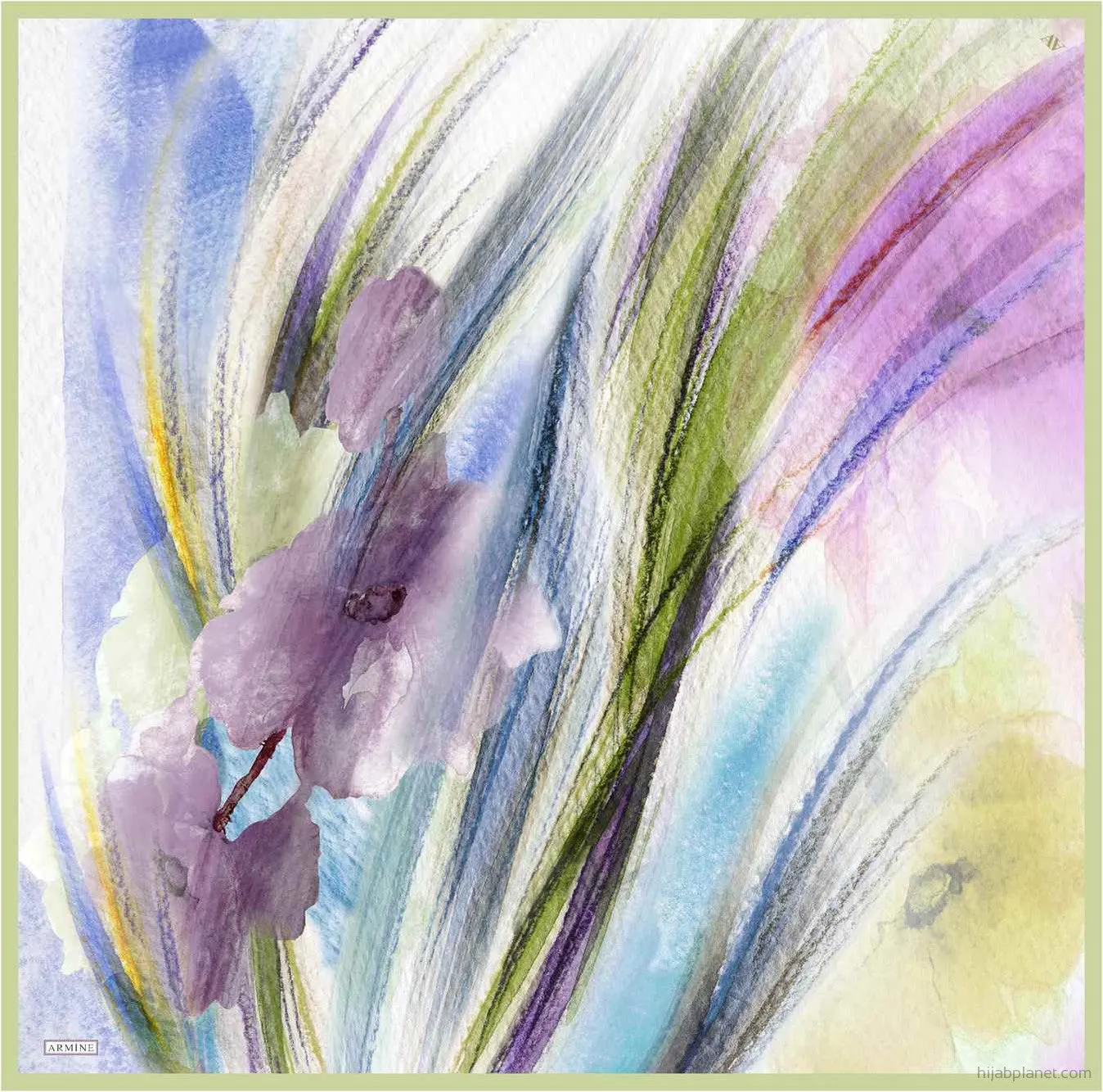 Armine Debussy Abstract Silk Scarf #33