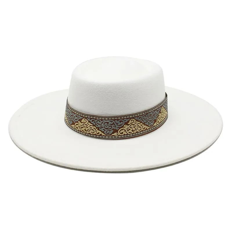Bauhinia Wide-Brimmed Porkpie Hat