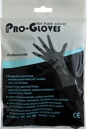 Black Pro Reusable Powder Free Latex Gloves Pair