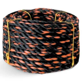 Cal Truck Mini-Coils - Black w/Orange Tracer - Retail Packaged - 3/8" x 50', 2430 lbs Tensile (12 Ropes) - CWC-152015
