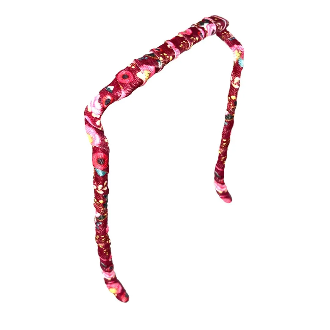 Crimson Flowers Headband