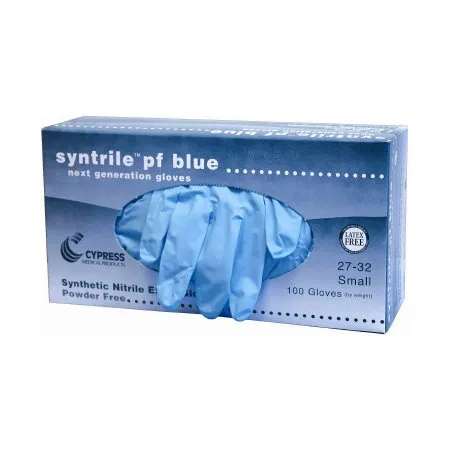 Exam Glove Syntrile® pf Large NonSterile Nitrile Standard Cuff Length Fully Textured Blue Not Chemo Approved