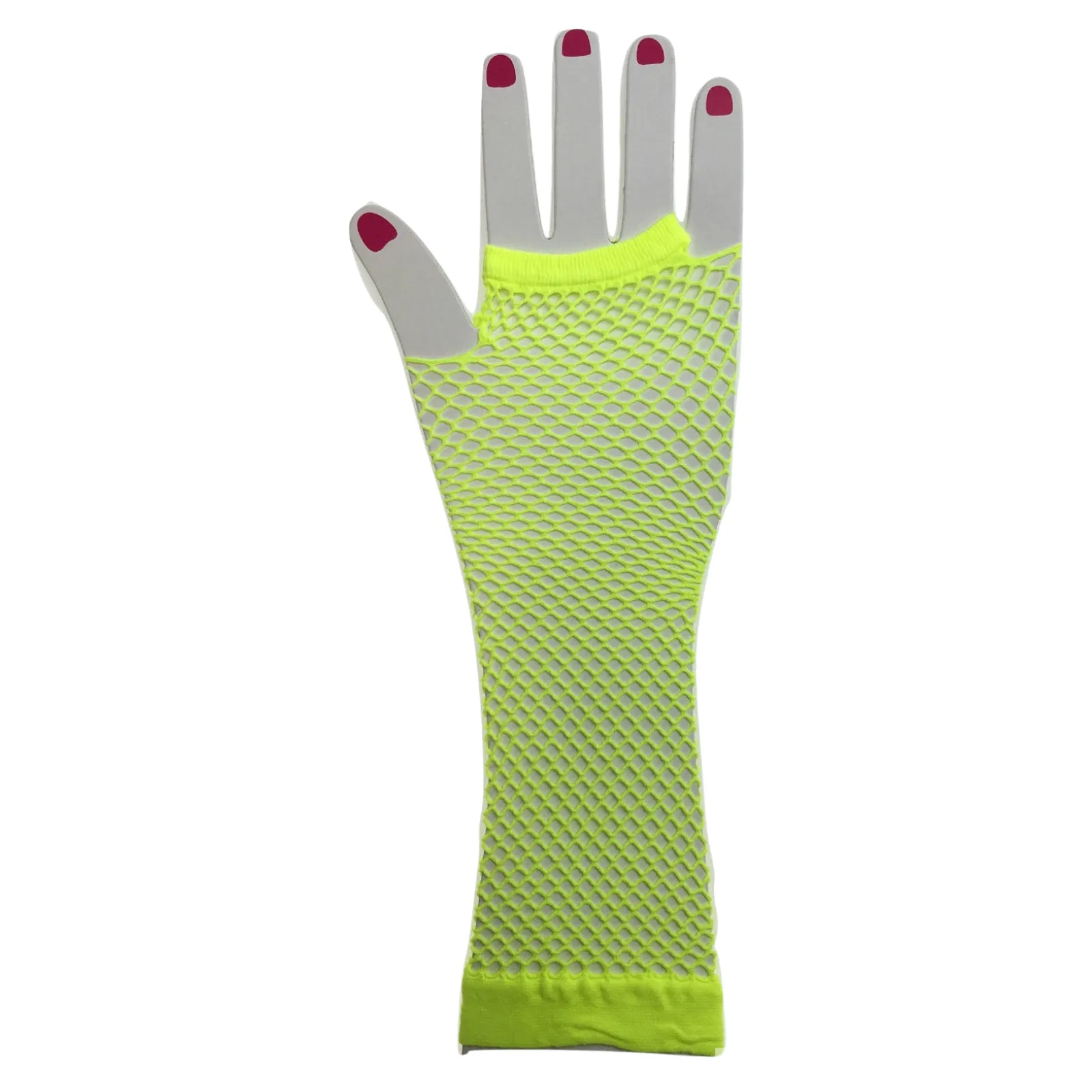 FISHNET GLOVES Fingerless Elbow Length 70s 80s Womens Costume Party Dance