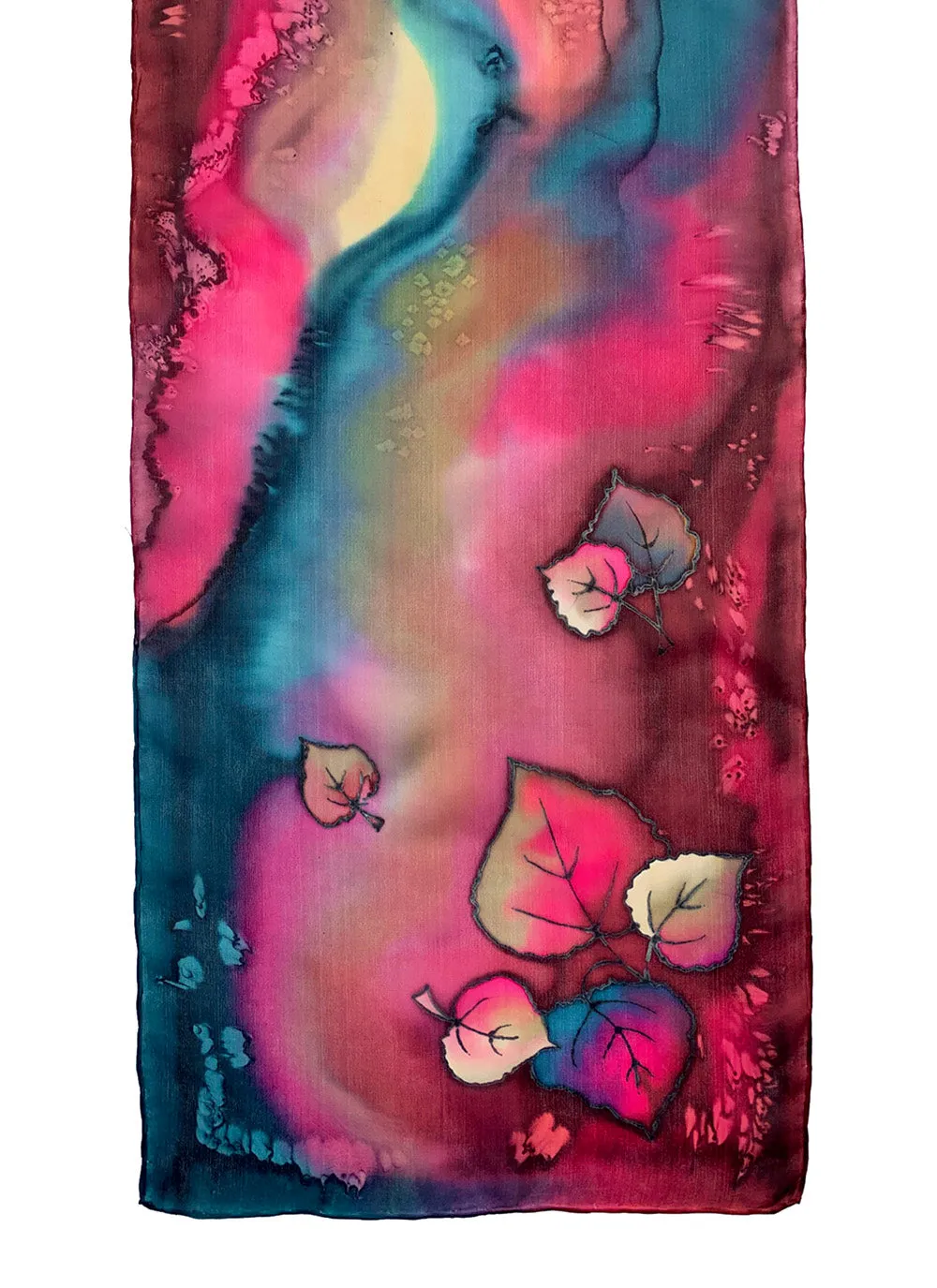 Floating Leaves Scarf | 11"x60"