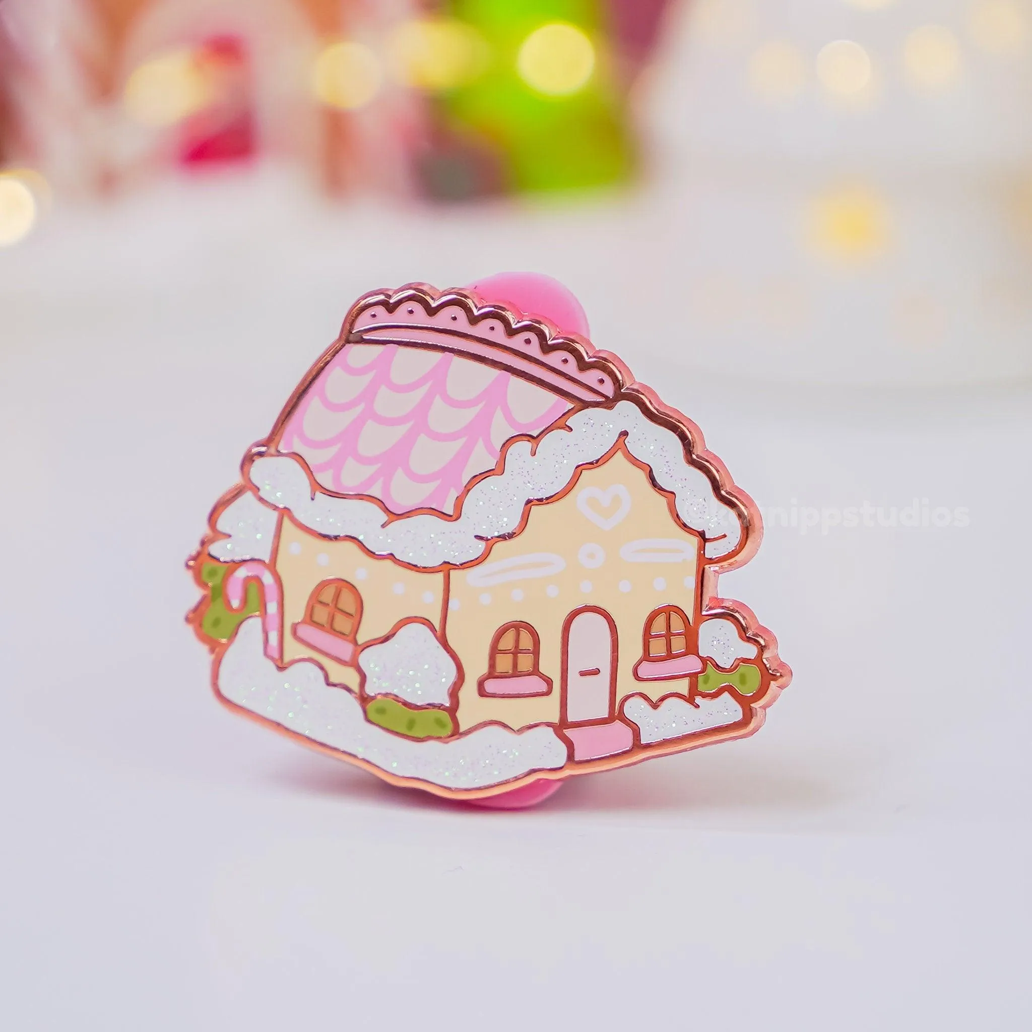 Gingerbread House Enamel Pin │ Gingie and Spice’s Christmas Home │ Collectable Kawaii Pin