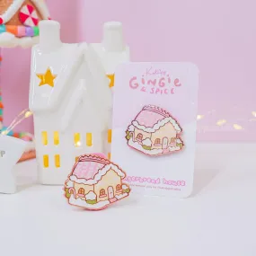 Gingerbread House Enamel Pin │ Gingie and Spice’s Christmas Home │ Collectable Kawaii Pin