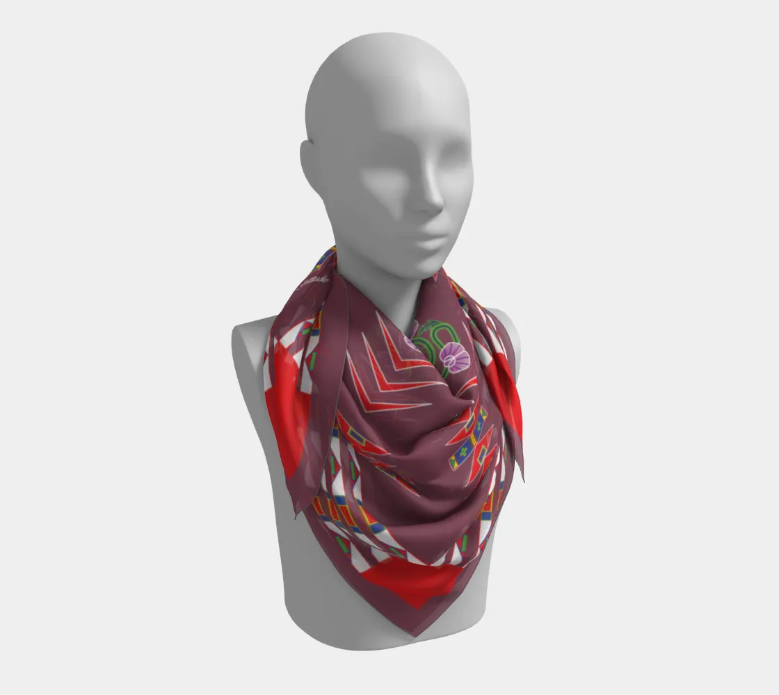 Gratitude Rose Square Scarf