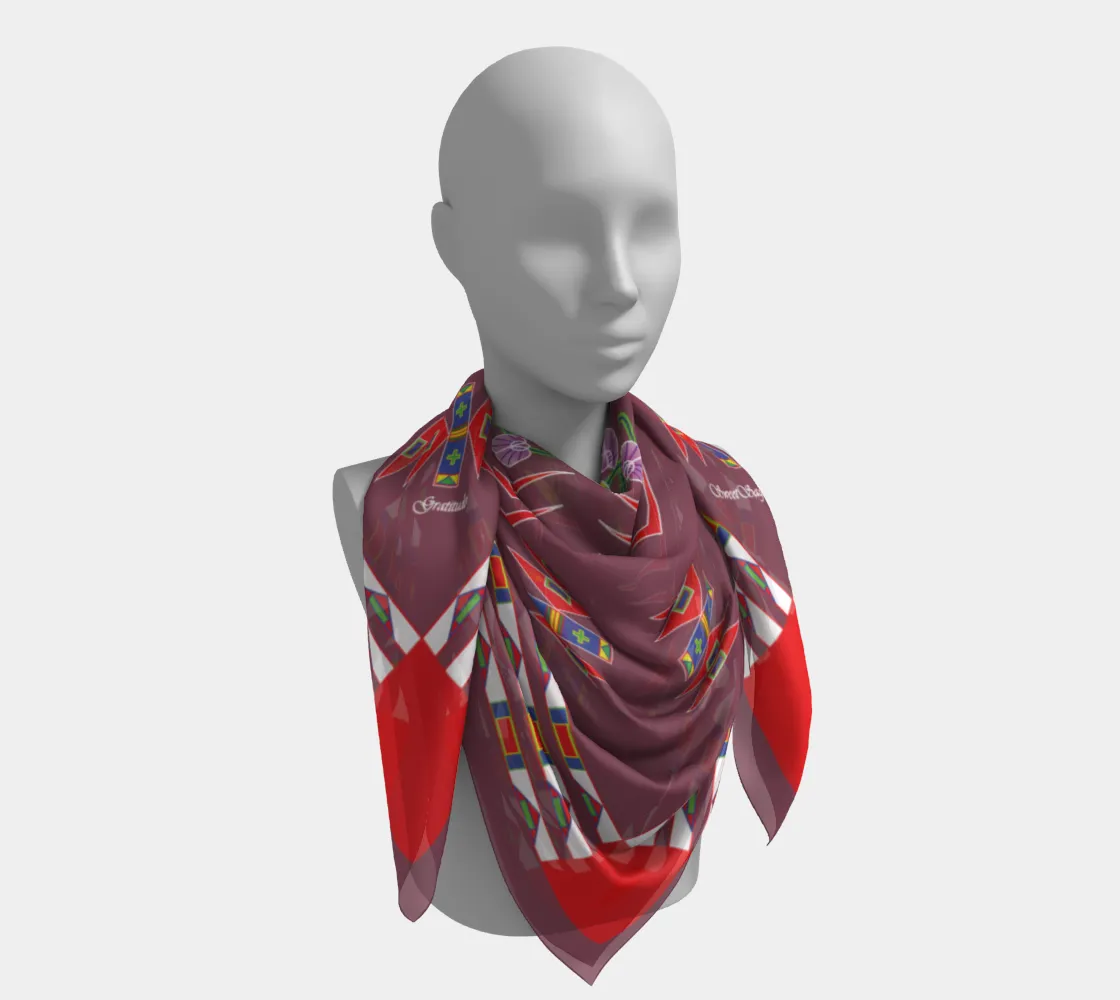 Gratitude Rose Square Scarf