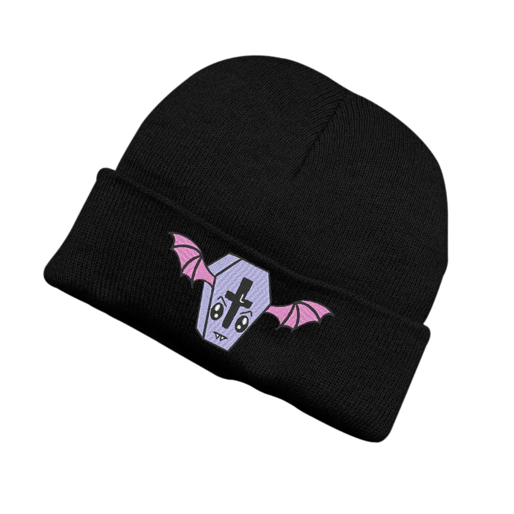 Kawaii Pastel Winged Coffin Beanie