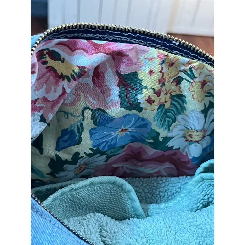 Lidia’s Bags Handmade Floral Embroidered Denim Tote Bag Large Blue (H1208-4-b69)