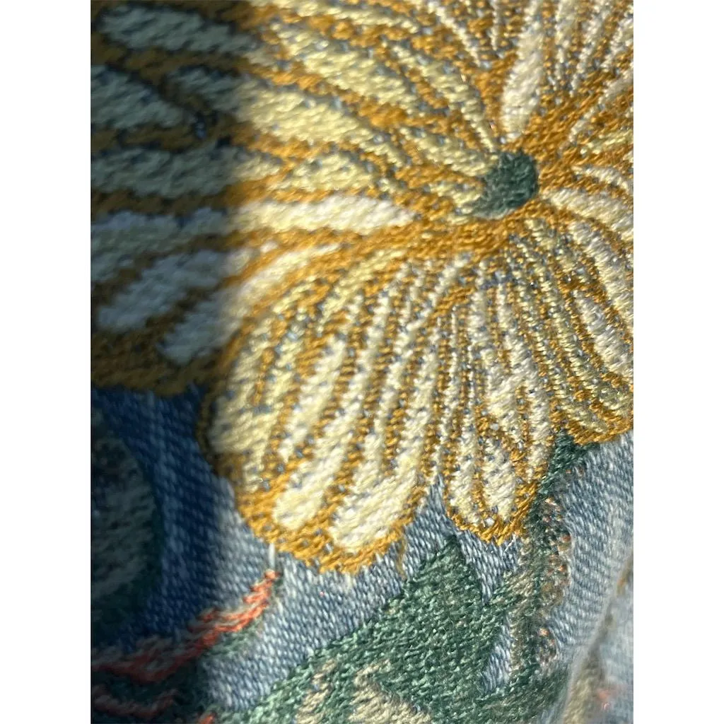 Lidia’s Bags Handmade Floral Embroidered Denim Tote Bag Large Blue (H1208-4-b69)