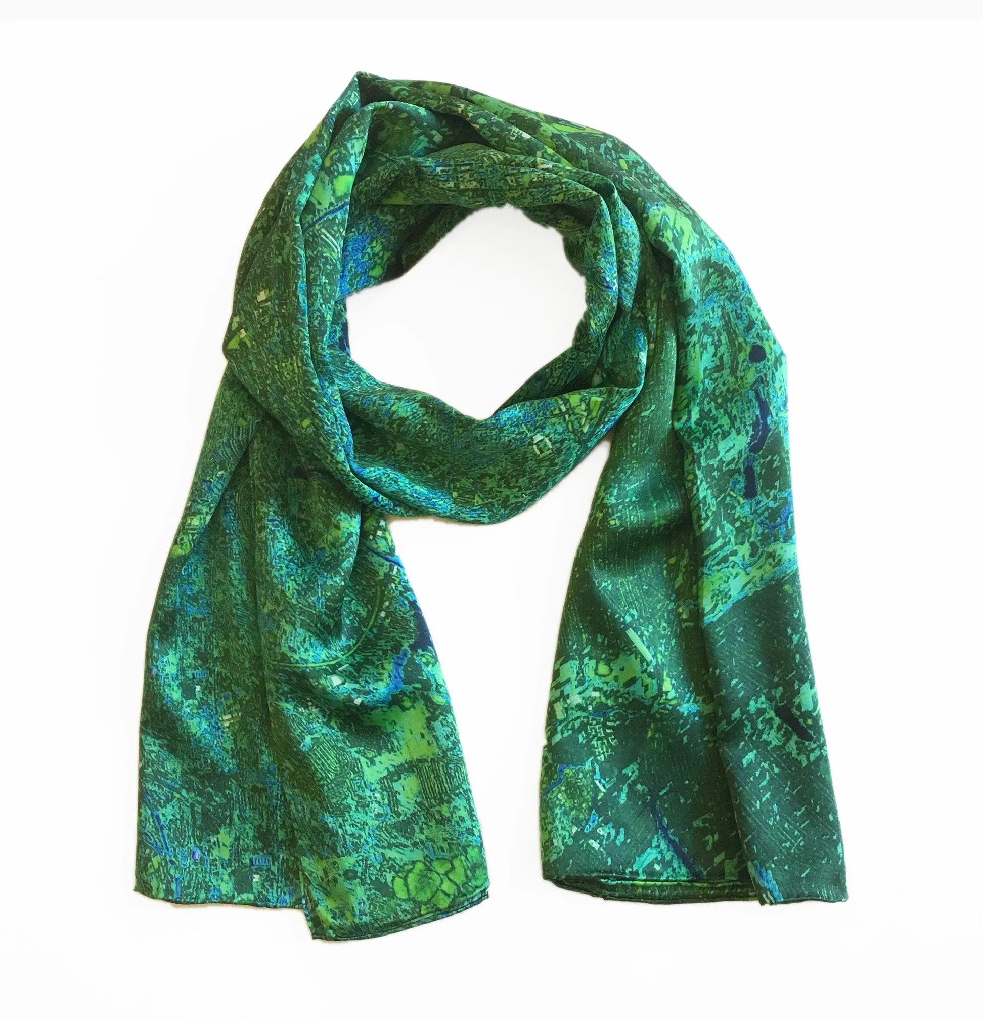 London Green Rectangular Scarf
