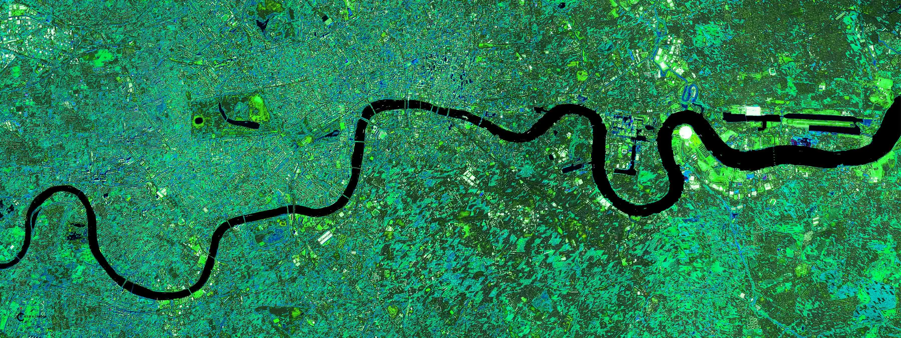 London Green Rectangular Scarf