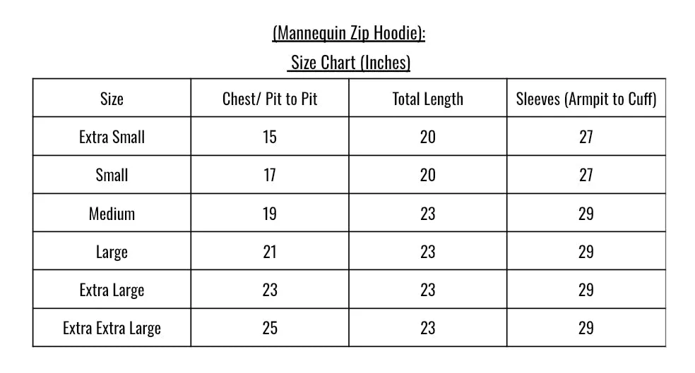 Mannequin 2.0 Zip Hoodie (Black)