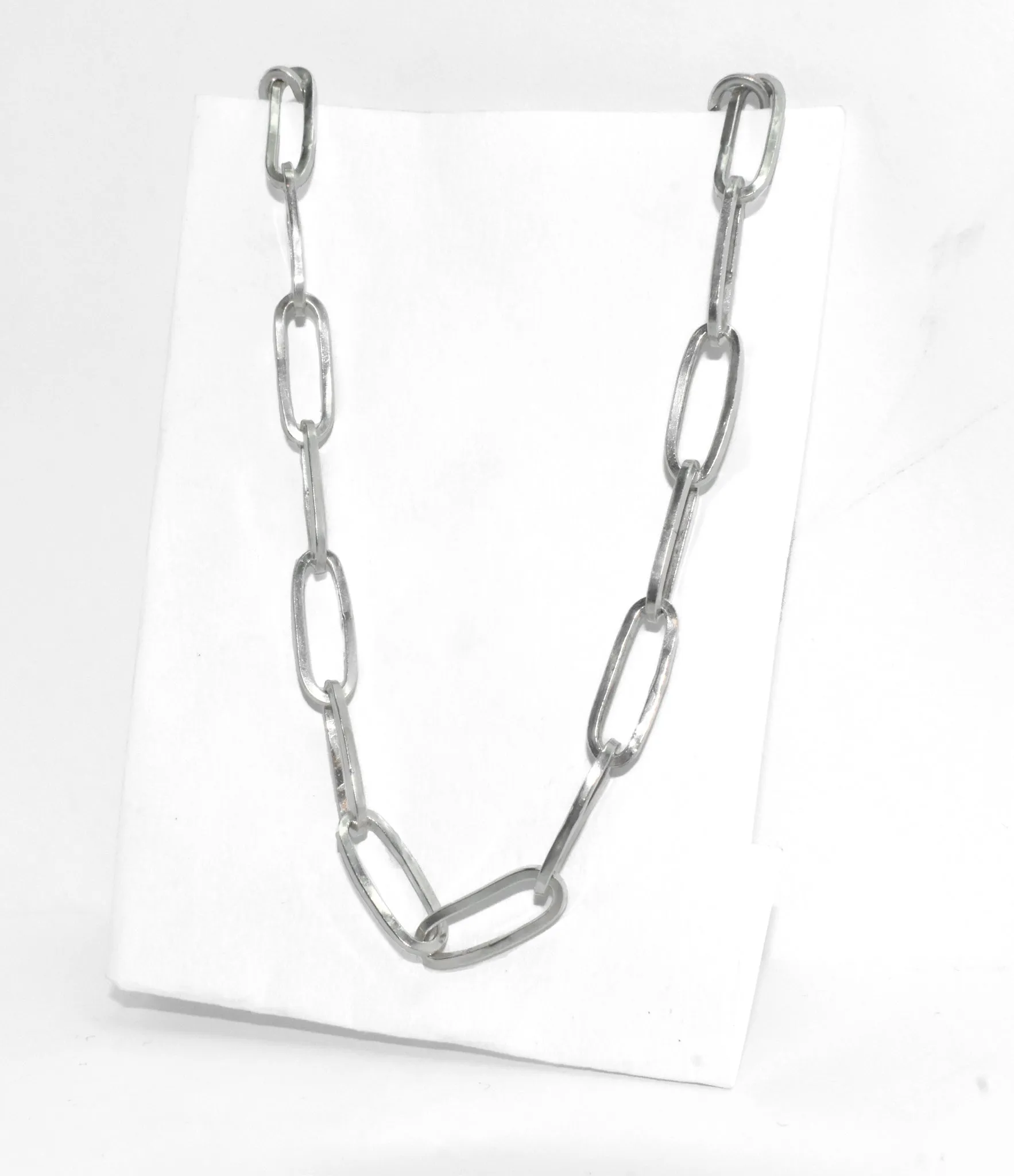 Plain Jane Necklace | Handmade Sterling Silver Plain Jane Paperclip Chain Necklace