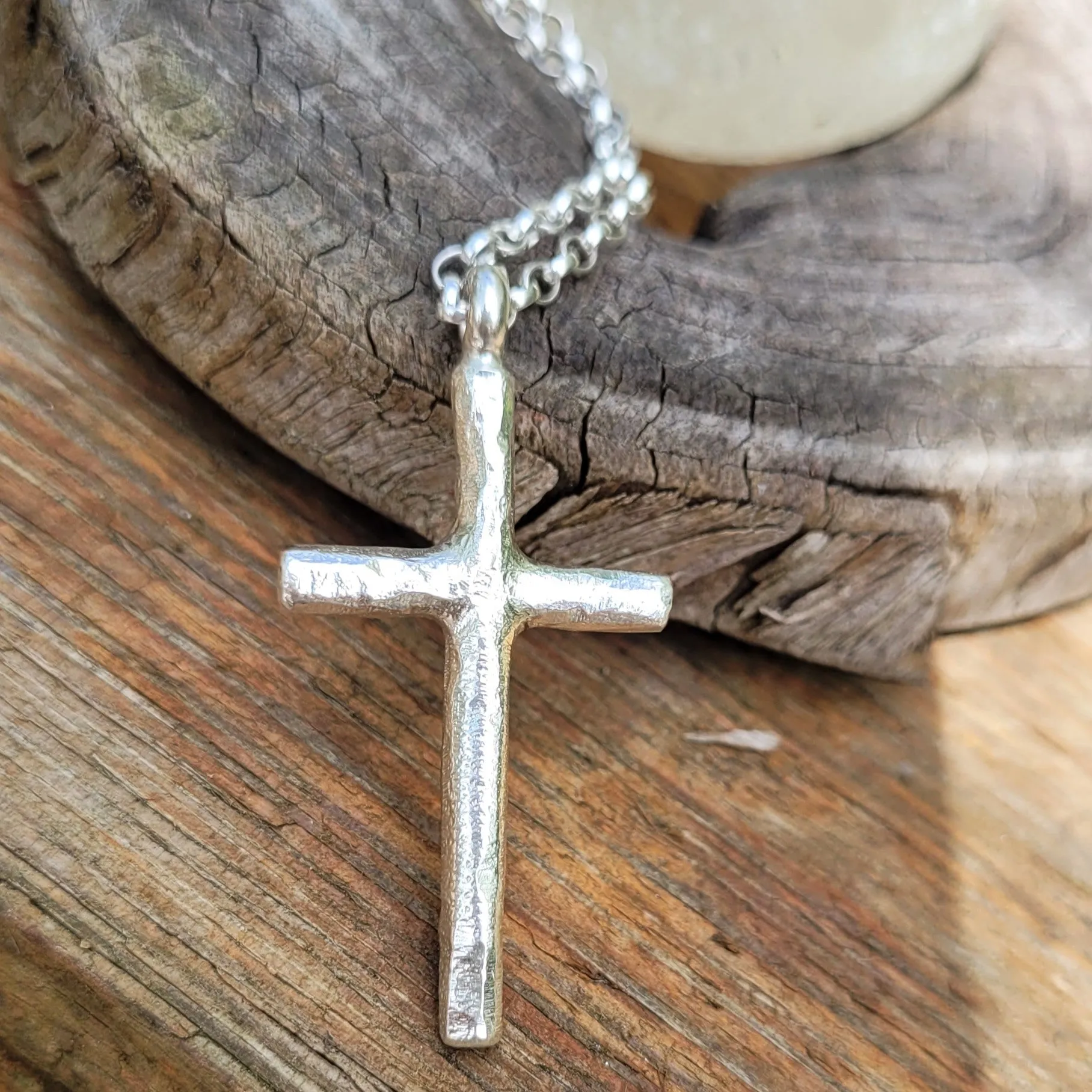 Rustic Cross Belcher Necklace