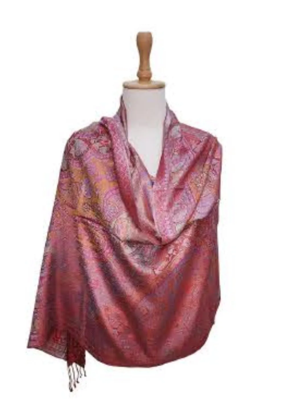 Silk Anique Jamavar Hand Woven stole 19
