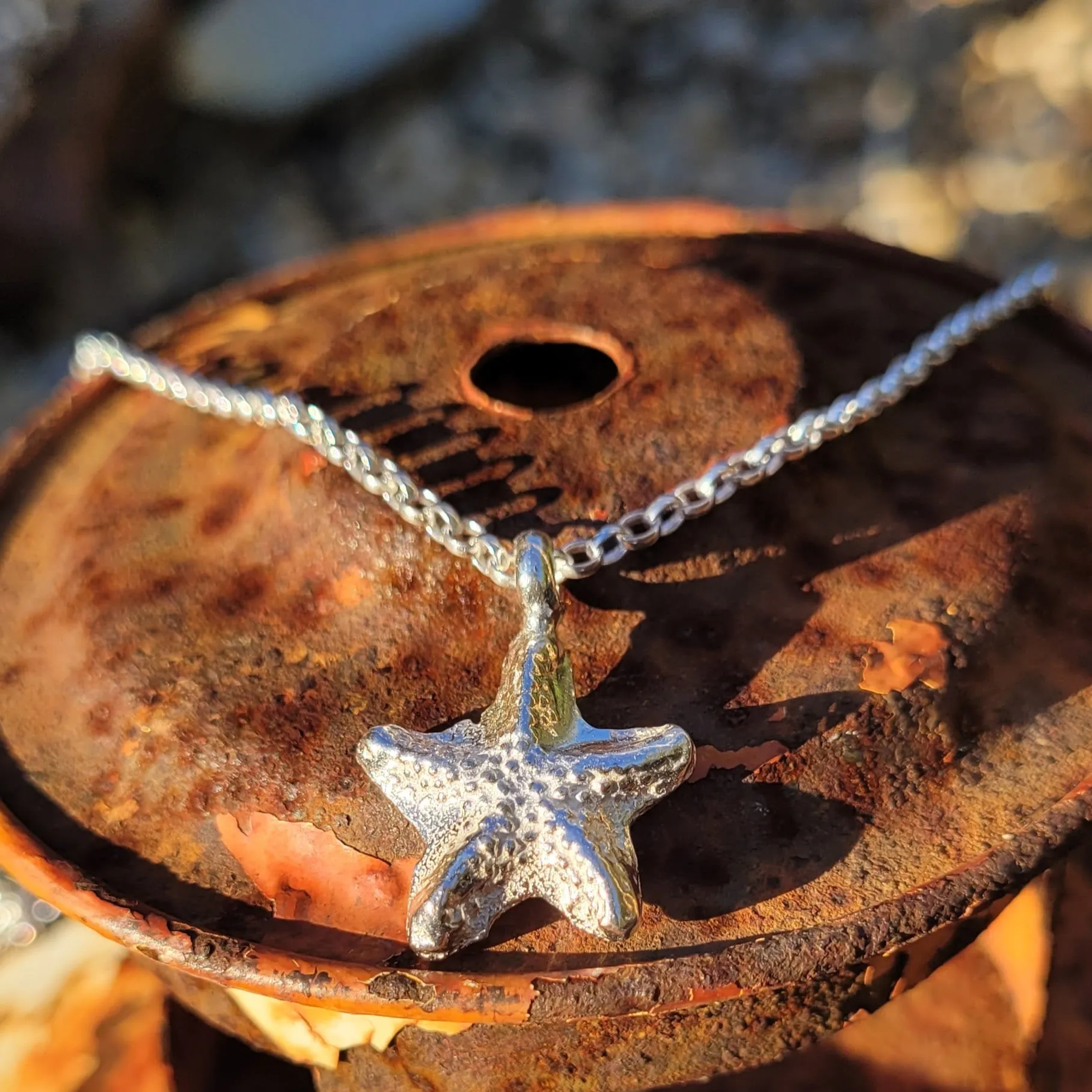 Starfish Charm Belcher Chain Necklace