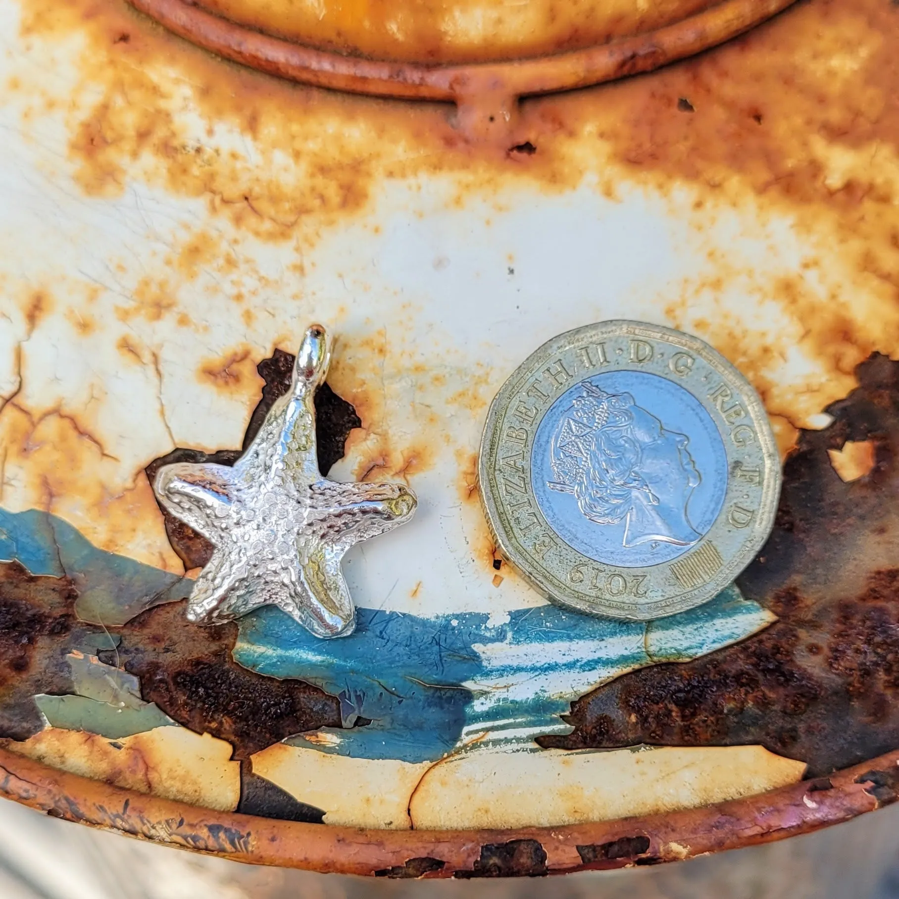 Starfish Charm Long Link Necklace