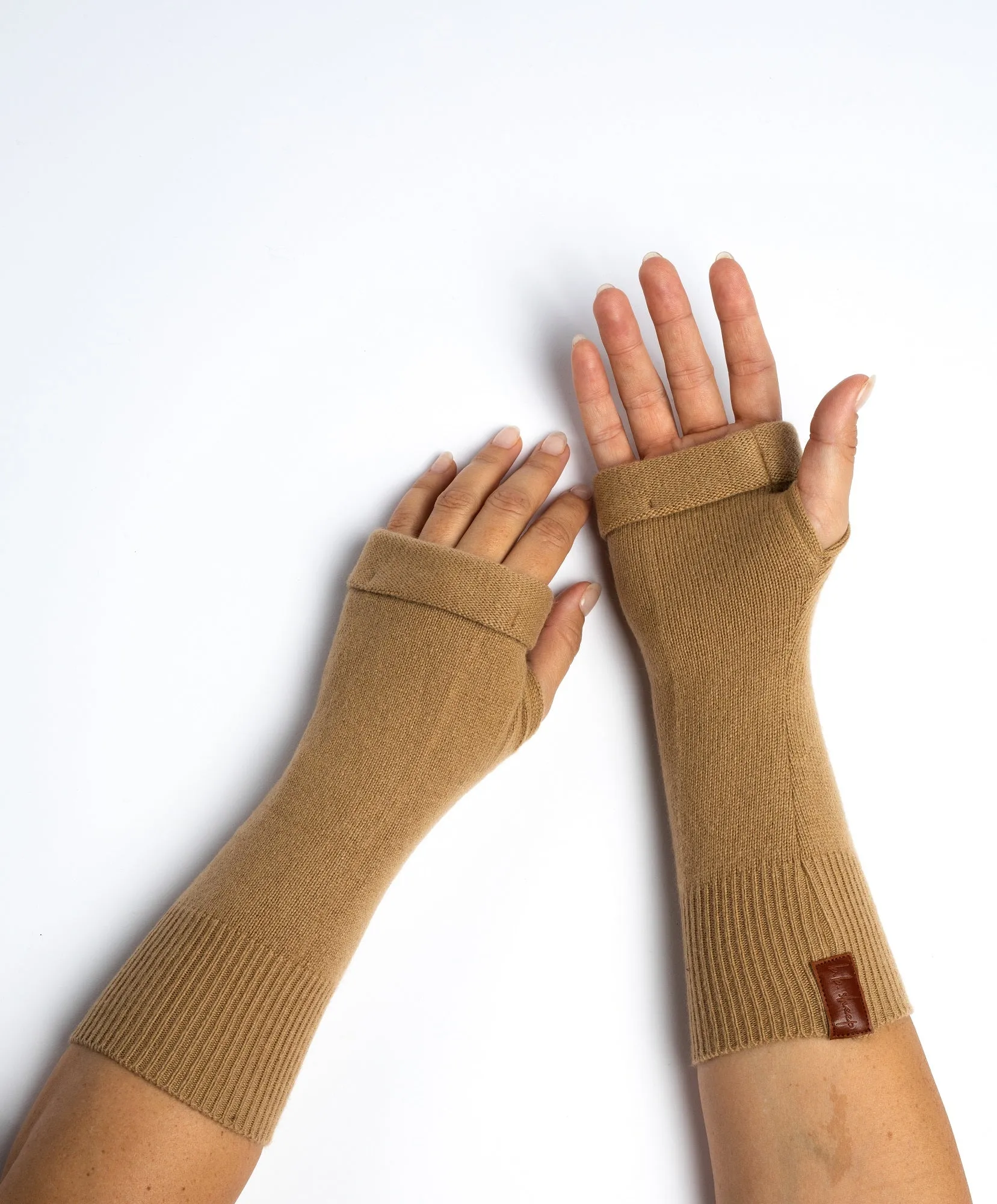 Teal Blue - Cashmere Fingerless Gloves