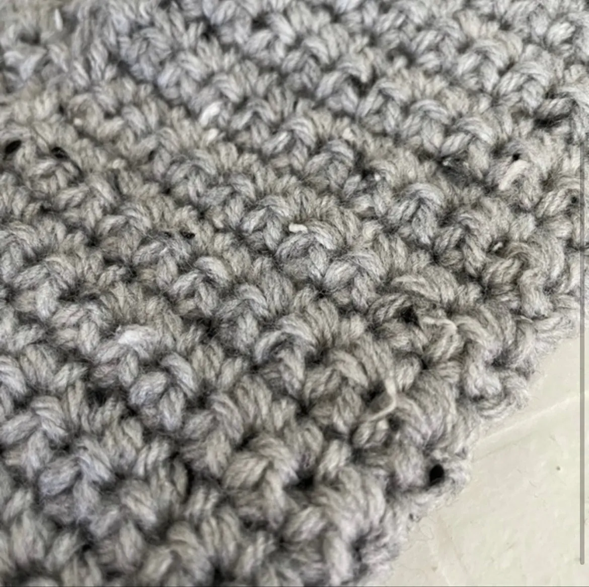 Texting Tech Wrist Warmers Gray Speckled Tweed Crochet Knit Spring Fall Winter Writing Gaming Fingerless Gloves Grey