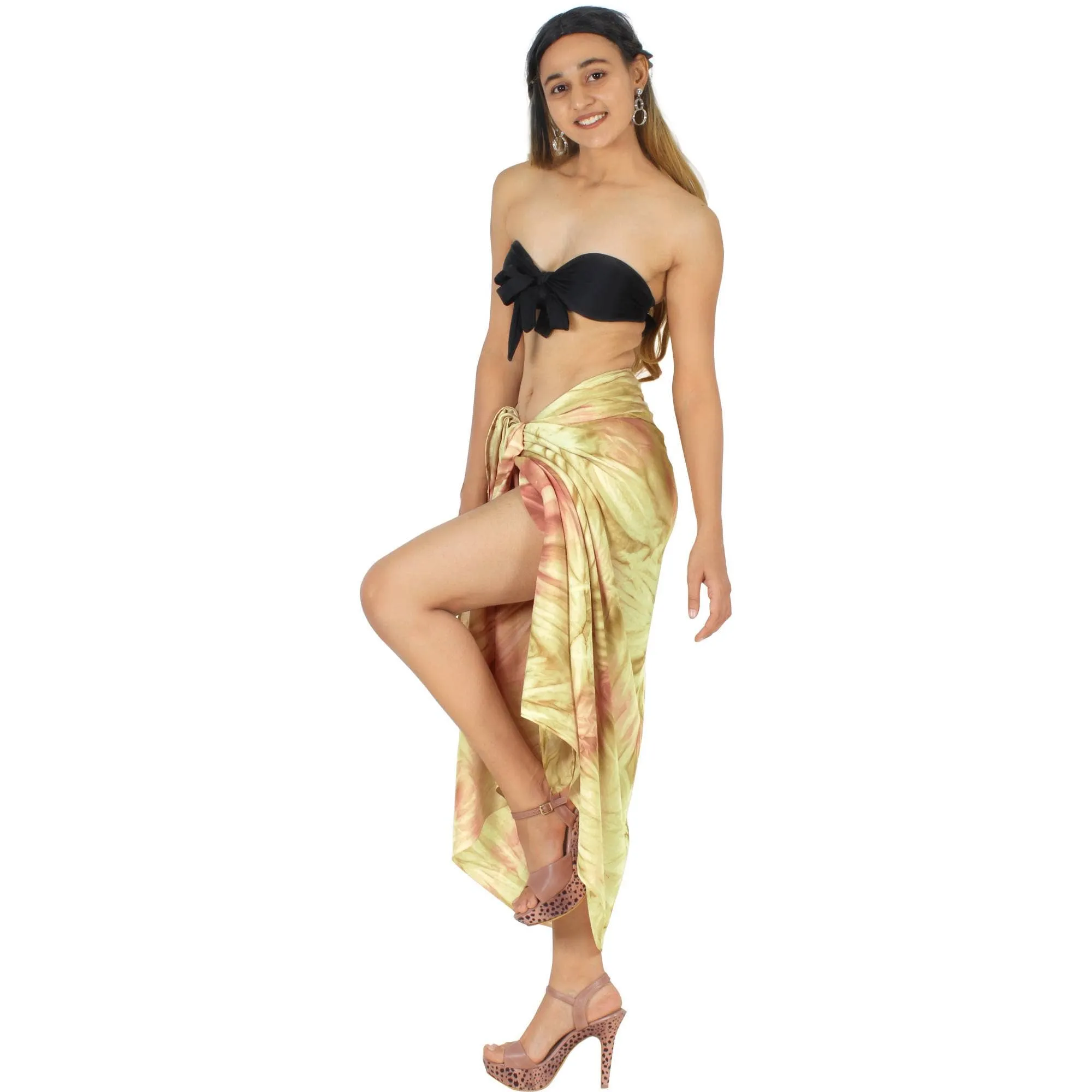Women's Tie Dye Rayon Beach Wrap Sunburst