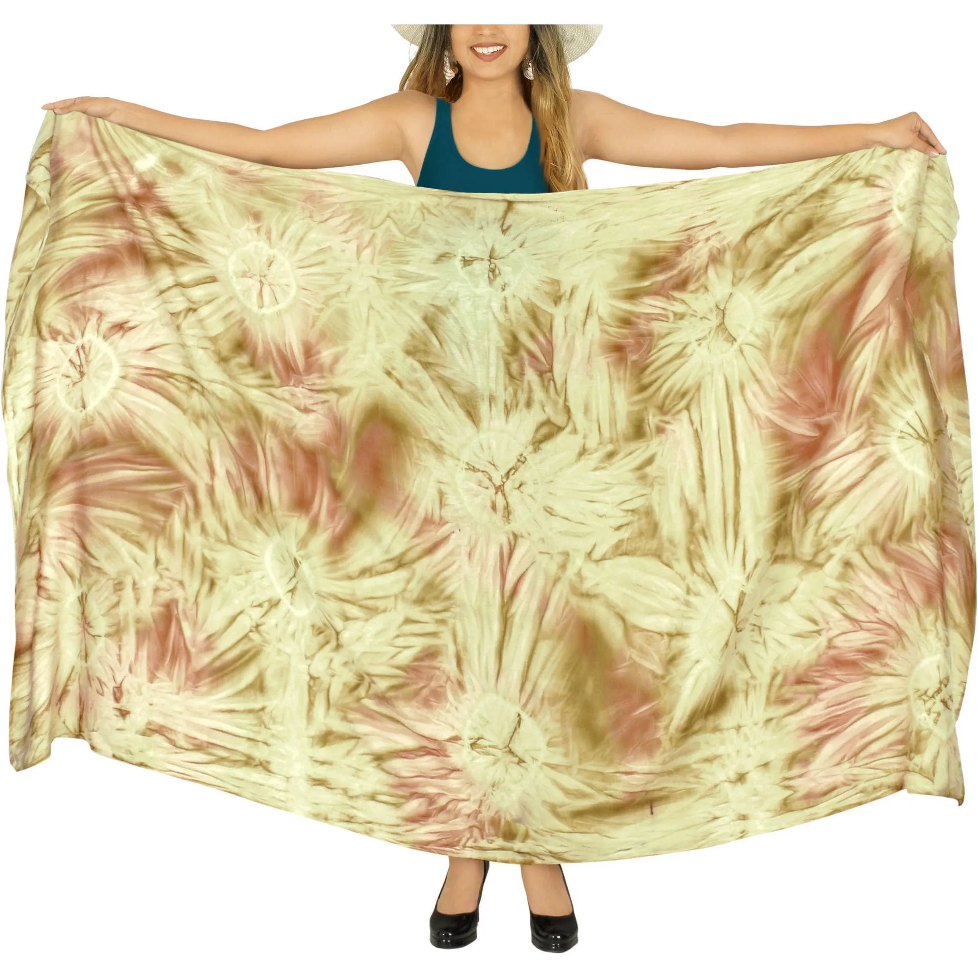 Women's Tie Dye Rayon Beach Wrap Sunburst