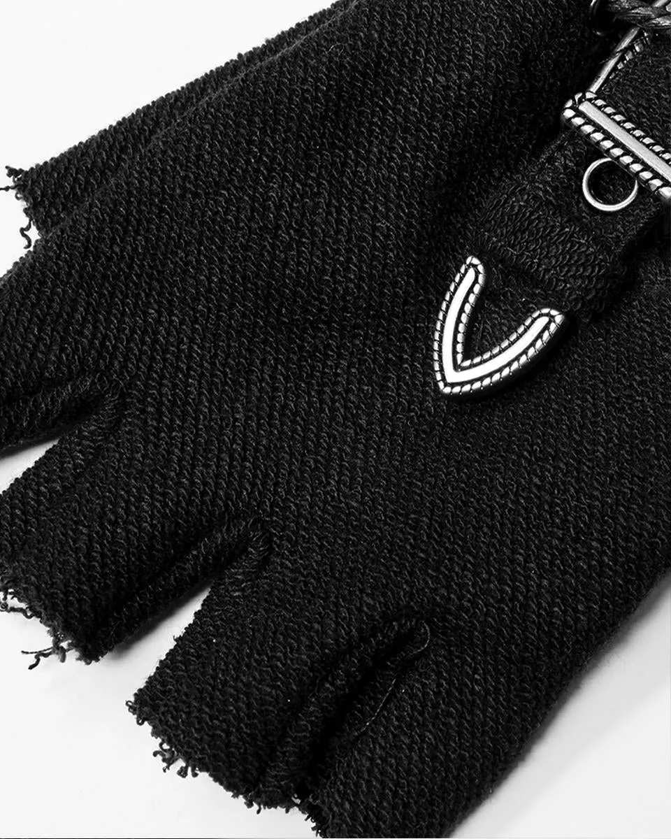 WS-471 Dystopia Mens Apocalyptic Fingerless Gloves