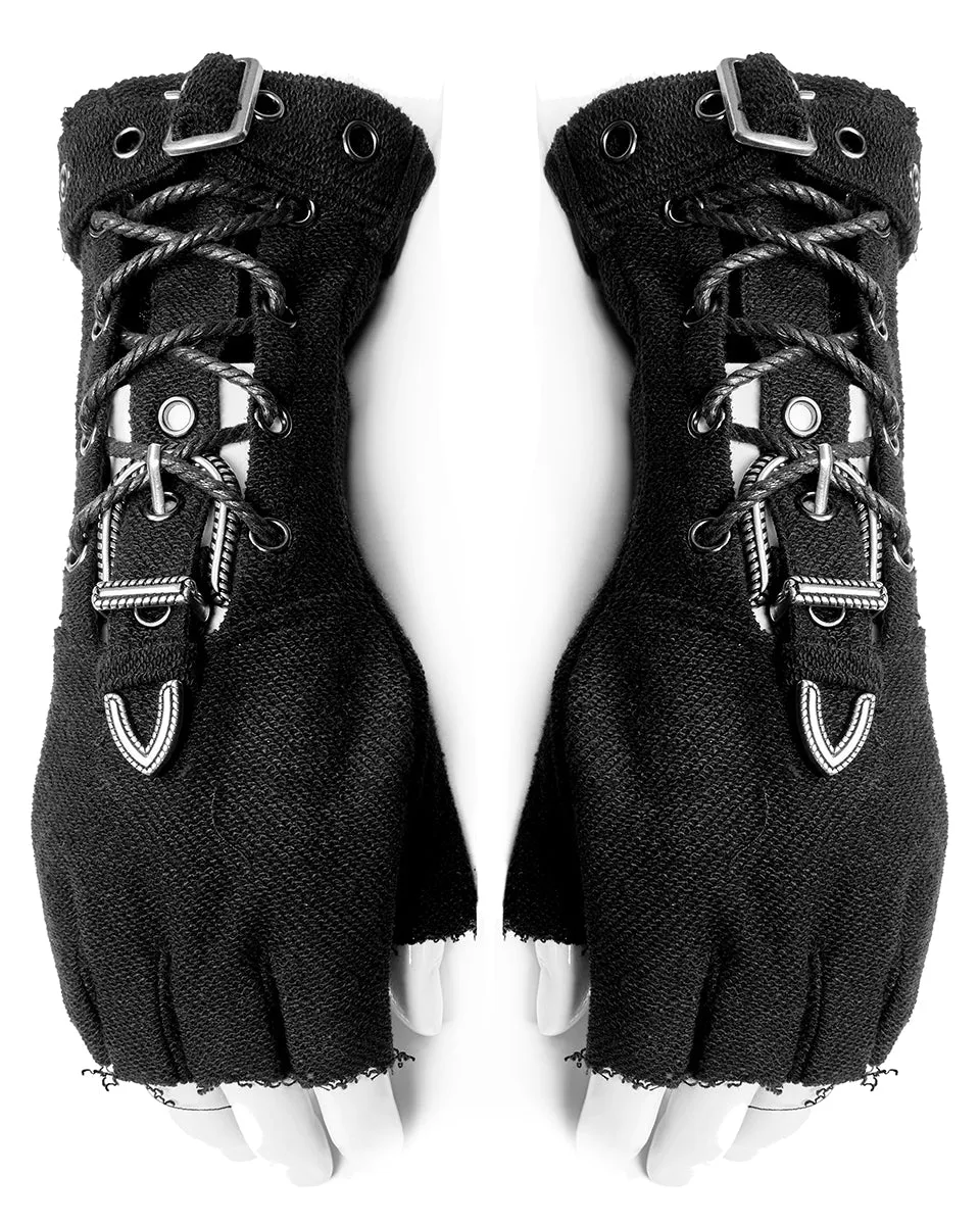 WS-471 Dystopia Mens Apocalyptic Fingerless Gloves