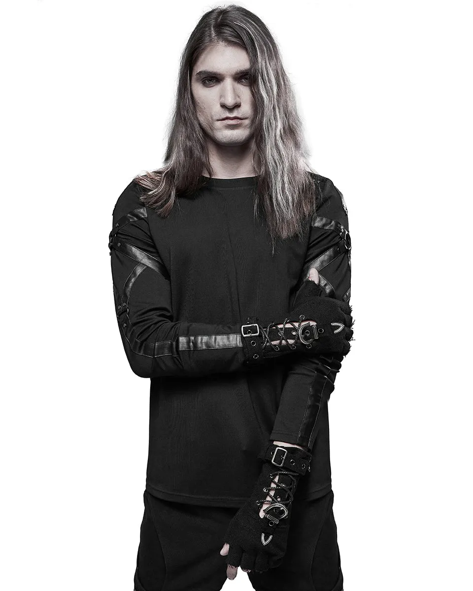 WS-471 Dystopia Mens Apocalyptic Fingerless Gloves