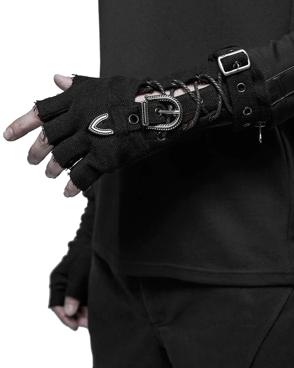 WS-471 Dystopia Mens Apocalyptic Fingerless Gloves
